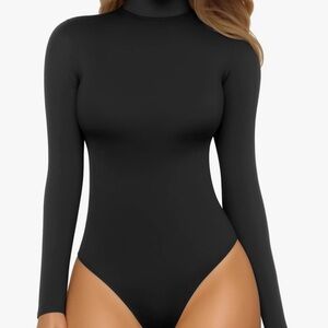 MangoPop Mock Turtleneck Women’s Long Sleeve Bodysuit Size L